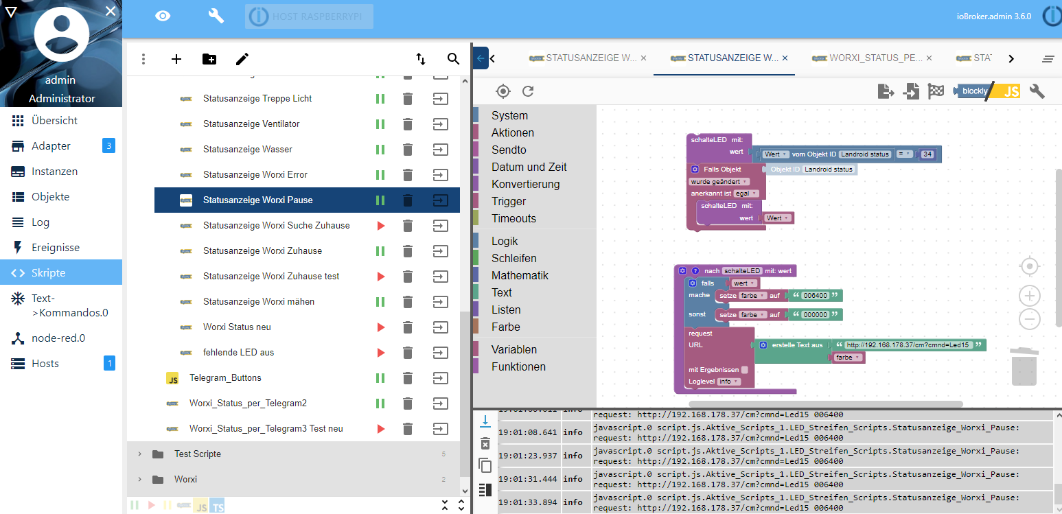 Opera Momentaufnahme iobroker script blockly pause.png